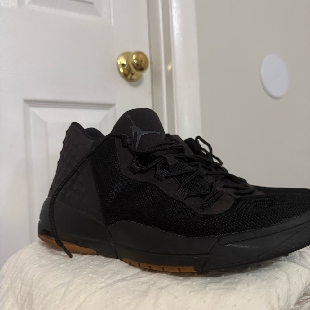 Jordan Black and Brown Sneakers with Mesh and Suede